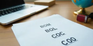 BOM, BOL, COC, COO written on a paper